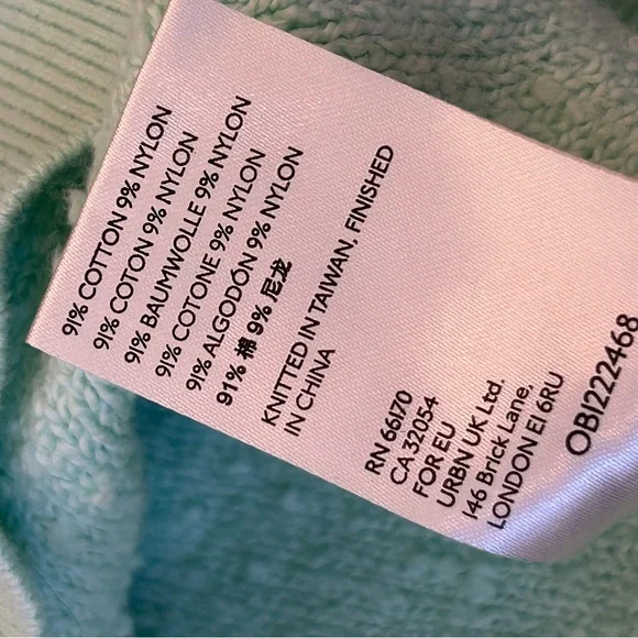 Free People Found My Friend Boucle Pullover Oversized Sweater Mint Green Small - Picture 4 of 7